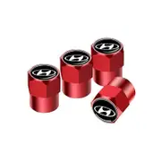 4pcs Car Styling Tire Valve Caps Dustproof Caps For Hyundai Tucson IX35 I30 I20 Kona Coupe Veloster I40 Getz Ioniq Sonata Elantr-Motor Vehicle Whee...