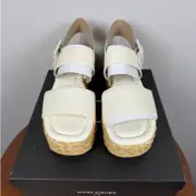 Marc Fisher LTD Women's Patryce Platform Wedge Sandal in Ivory Size 11