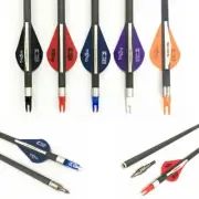 NEW 6 x 32.5" PURE CARBON ARROWS COMPOUND RECURVE BOW HUNTING TARGET