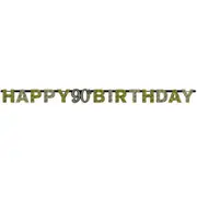 Sparkling Celebration Happy 90th Birthday Prismatic Letter Banner