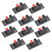 2 Way Speaker Terminal Clip Push Release Audio Cable Terminal Strip WP2-3 10Pcs