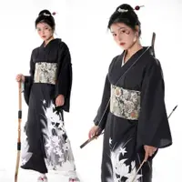 在飛比找蝦皮購物優惠-日系 和服 和服女正裝傳統女冬季黑色日式和服改良中國風攝影寫