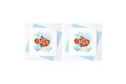2x Boyle Handmade Paper 15x15cm Quilled Blank Greeting Card Envelope Clown Fish