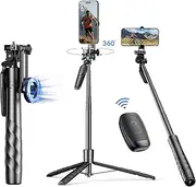 4smarts Magnetic Phone Tripod Compatible with MagSafe, 71''/180cm Selfie Stick Cell Phone Tripod Stand with Remote for Travel, Phone Tripod Mount for iPhone, Android Phone, Camera, Ring Light