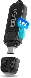 USB Voice Recorder 8GB – Covert Mini USB-C Flash Drive, Voice-Activated Plug-and-Play Audio Logger for Android & PC, Stealth Magnetic Cap, One-Touch & Scheduled Recording