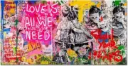 modern canvas wall art prints Banksy - All we need is love