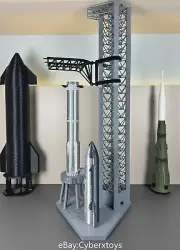 1:200 SpaceX Starship with Launch Site Rocket Model High Precision