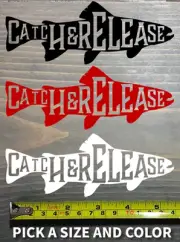 Catch & Release Sticker Decal Fly Fishing Rainbow Trout Dry Fly Simms Sage TFO