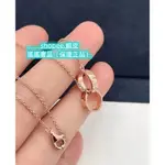 CARTIER LOVE系列18K玫瑰金LOVE雙環圈項鍊 B7212300