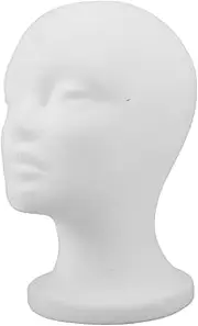 Didiseaon Women Foam Head Mannequin Display Rack Lightweight Wig Holder Hat Stand for DIY Styling Retail Showcases Photo Shoots Portable User Friendly Design