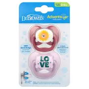 Dr. Brown's, Advantage™ Pacifier, 0-6 Months, Lavender, 2 Count