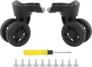 RDEXP Multi-functional Replacement Wheel for Suitcase And Luggage W170 Black Pack of 2