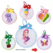 6Pc - for Kids Embroidery Kit for Beginners with Stamped5821