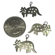 100pc Silver Tone Cat Charm Kitten Bulk Dangle Charms Crafts Jewelry Making