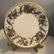 Lenox Holiday Tartan Salad Plate Dimension Collection Gold Rim 8 1/8” NEW