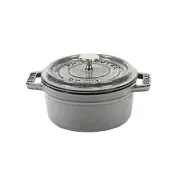 Staub Pico Cocotte Round Casting Enameled Pot Cookware Kitchen Utensils Gray 10c