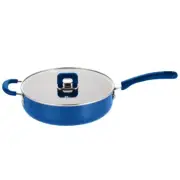 Nutrichef Non-Stick Saute Pan with Lid-Foldable Knob, 3.7 Quart PFOA Free