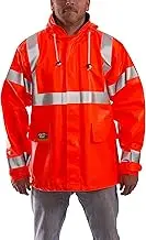 Eclipse J44129.2X ANSI 107 Class 3 Jacket with 2" Silver Reflective Tape, Size 2X, Fluorescent Orange