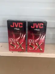 2 JVC VHS Tape T-120 SX 6 HRS VCR Sealed and Unused