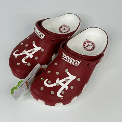 University of Alabama Crocs Classic Crimson Tide Clogs Shoes Big Al Mens 7 W 9