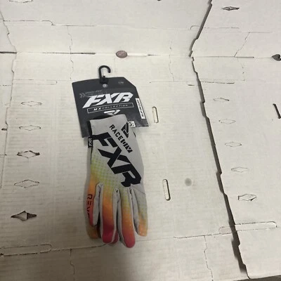 FXR Pro-Fit Lite MX Gloves Grey/Sherbert (L)