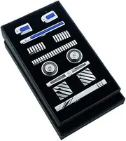 [AOYONGOIT] Tie Clip and Cufflink Set, Business Shirts Tuxedo Wedding Gift with Box, 12 Pcs Cufflinks and Tie Clips Set for Men,H/8378(E)