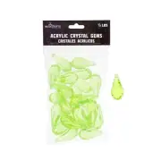 Mega Crafts - 1/2 Pound Acrylic Decorative Ice Rock Teardrops - Light Yellow