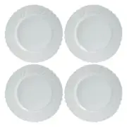 Set Of 4 Bormioli Rocco Ebro 20cm Side Fruit Dining Plate Tempered Opal Glass