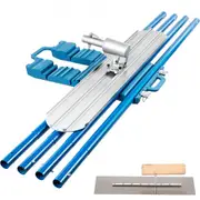 VEVOR Bull Float Magnesium Concrete Float 48 x 8" Round End Concrete Float Tool Cement Tool Bull Concrete Kit Bull Float with 4 Float Handle Bull Floa