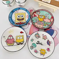 在飛比找樂天市場購物網優惠-卡通陶瓷海綿寶寶家用餐盤組