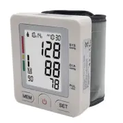 LCD Digital Wrist Blood Pressure Monitor BP Monitor Machine Pulse Heart Rate