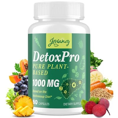 Jovianoy 2000MG Detox Cleanse – Plant-Based Liver & Gut Support, Toxin Flush
