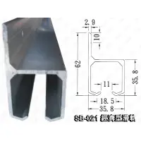 在飛比找蝦皮商城精選優惠-軌道 吊門軌道 鋁材 SB-021 鋁擠型 重型 吊門料 鋁