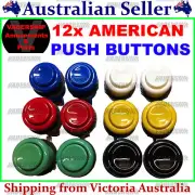 12x American style Push BUTTONS, Lock nut & Micro Switch ARCADE / MAME