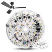 JIANWEI 4 inch Ceiling Fan LED Light Replacement, 18W Dimmable LED Ceiling Fa...
