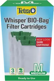 Whisper Bio-Bag Filter Cartridges, Disposable, 3 Count
