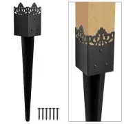 Fence Post Anchor 4''x4'' Heavy Duty Metal Ground Spike 24''x4''x4'' for Mailbox