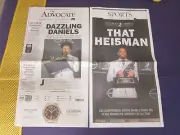 JAYDEN DANIELS JD5 LSU TIGERS WINS 2023 HEISMAN TROPHY NEWSPAPER BR ADVOCATE