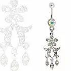 Piercing Navel Pendant Flower Aurore Borealis