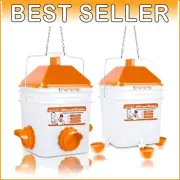 Rain-Proof Hanging Feeder & Waterer Set for Chickens - Easy Installation & Use