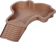 Reptile Water Pool - Tortoise Water Dish with Ladder - Turtle Pool, Landscape Fish Tank Decoration for Gecko, Turtle, Bearded Dragon