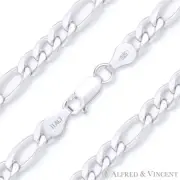 Figaro Figaroa Link 5mm Solid .925 Italy Sterling Silver Italian Chain Anklet