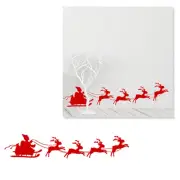 Christmas Wall Stickers Removable Decals Santa Claus Pattern