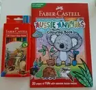 NEW FABER-CASTELL 24 CLASSIC COLOUR PENCILS WITH SHARPENER & NEW COLOURING BOOK