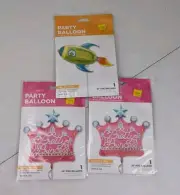 Birthday Party Balloon Lot Rocket Ship + Pretty Princess Girls Boys Kids Lot