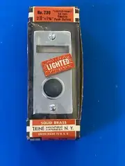 Vintage Trine 730 Push Button Lighted Doorbell - NOS - Chromium