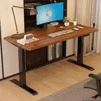 在飛比找momo購物網優惠-【MGSHOP】電動升降桌 160CM 電腦桌 辦公桌 書桌