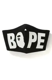 A Bathing Ape Bape Glow In The Dark Face Mask Black OSFM