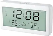 Labymos Digital Indoor Thermometer Hygrometer Home Aurate LCD Temperature Humidity Gauge with Time/Date Display Comfort Indicator Support Alarm Clock and Chime Function ℃/℉ able for Home
