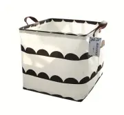 Square Storage Bins Canvas Collapsible Storage Basket with Handles Toy Organi...